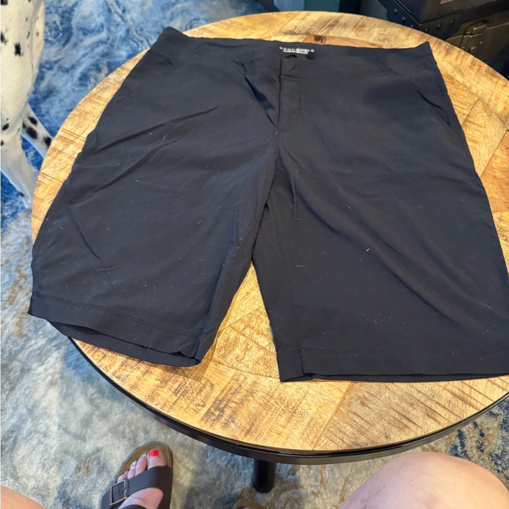 Columbia Black Flat Front Shorts
